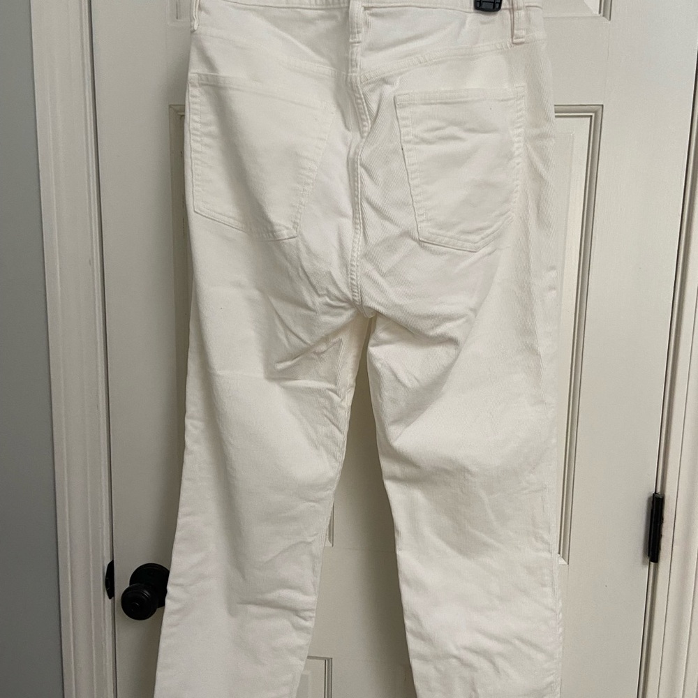 J.Crew White Corduroy Pants - Vintage Straight Leg - Size 32